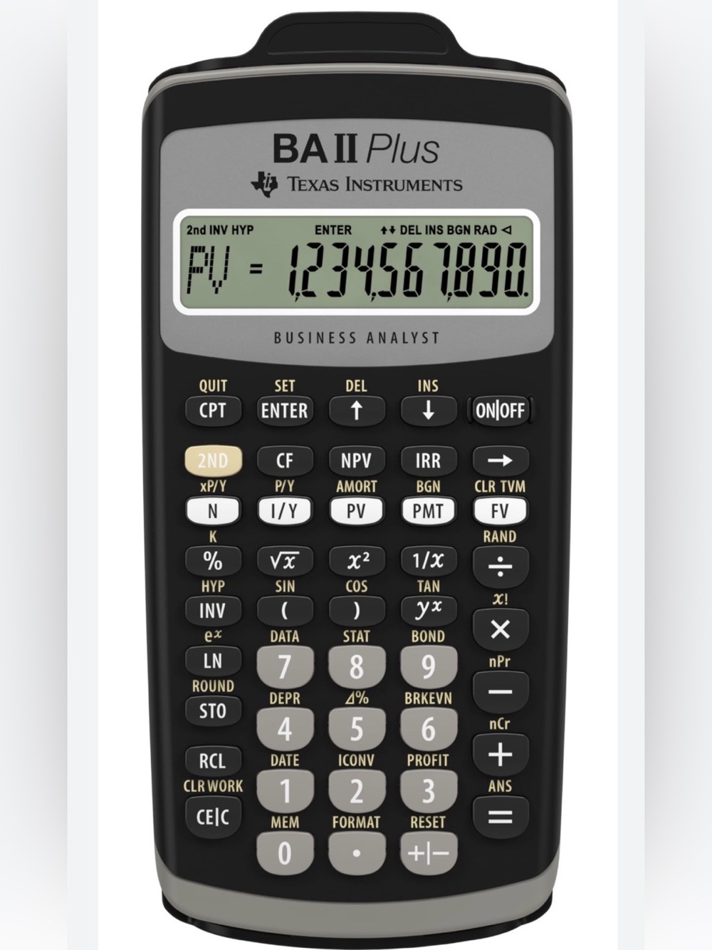Texas Instruments IIBAPL/TBL/1L1 BA II Plus Financial Calculator
